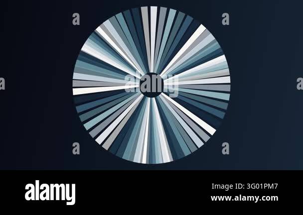 Dynamic abstract motion graphic featuring a rotating circular wheel ...