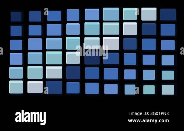Dynamic abstract blue squares grid animation featuring seamless motion ...