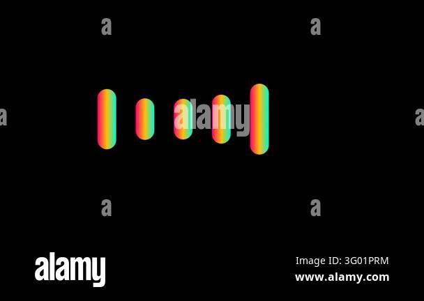 Seamless looping animation of a digital audio visualizer featuring ...