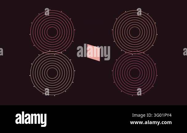 Clean modern abstract motion graphics video featuring rotating ...
