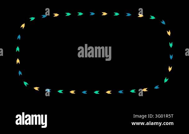 Length Rectangle Graphics Clean animated graphic element featuring colorful arrows moving ...
