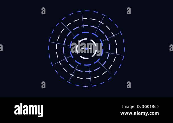 Seamlessly looping motion graphic animation featuring a complex ...