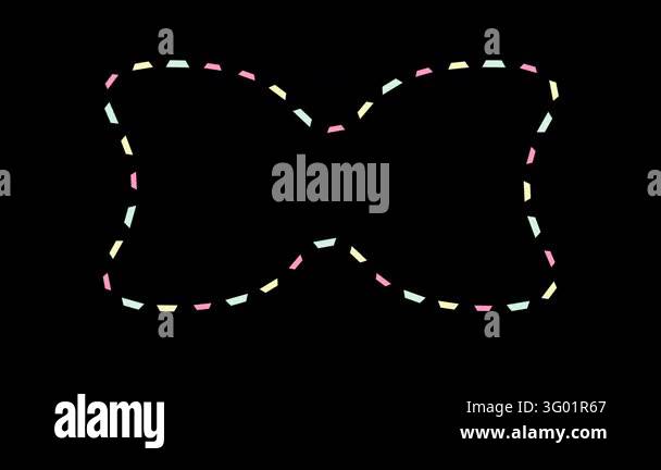 Dashing Project Frame Seamless motion graphic loop displaying an abstract butterfly shape ...