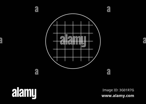 Clean minimalist motion graphic featuring a rotating geometric grid ...