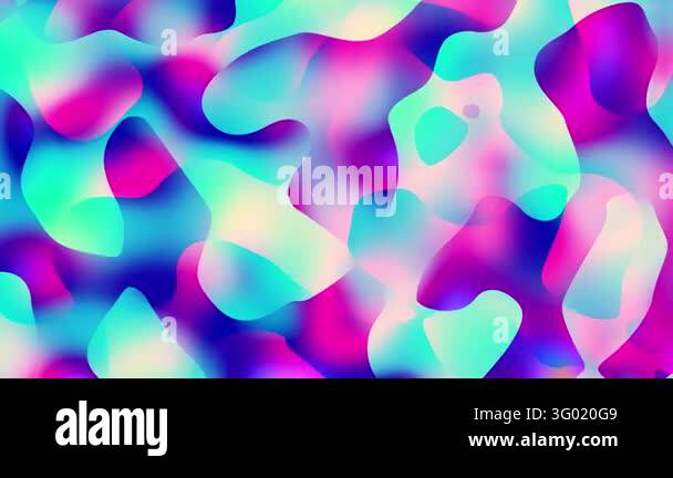 Abstract teal and pink liquid wavy shapes futuristic background ...