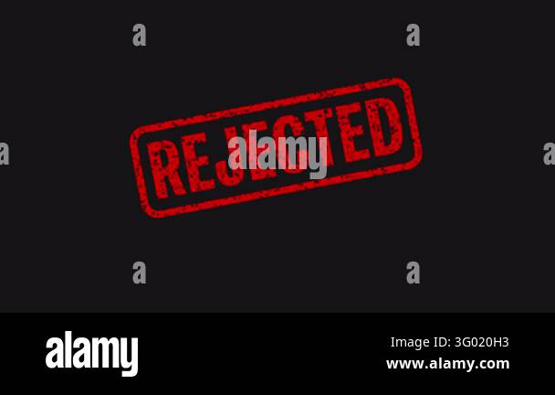 Rejected Red Stamp Text Animation with Transparency Stock Video Footage ...