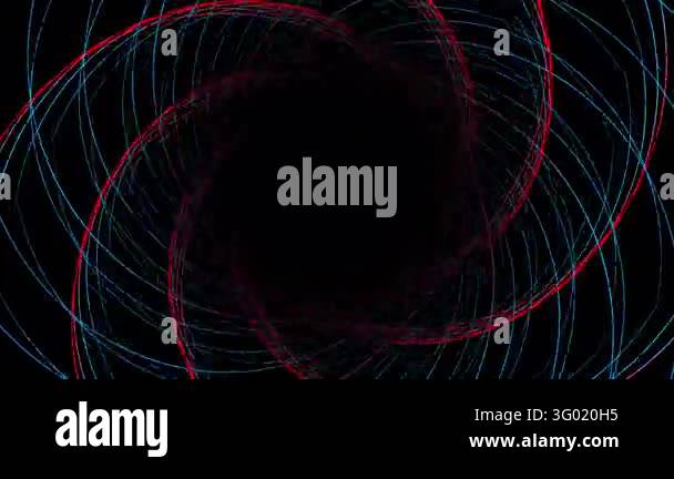 Abstract futuristic background with concentric red and blue glowing ...