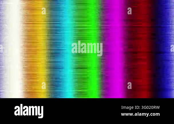 Old television color bars with static texture glitch and noise ...