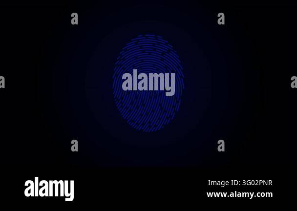 Biometric Fingerprint Scanner Video Animation Background Stock Video ...