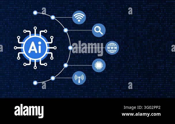 Artificial Intelligence Network and Technology Connections with digital ...