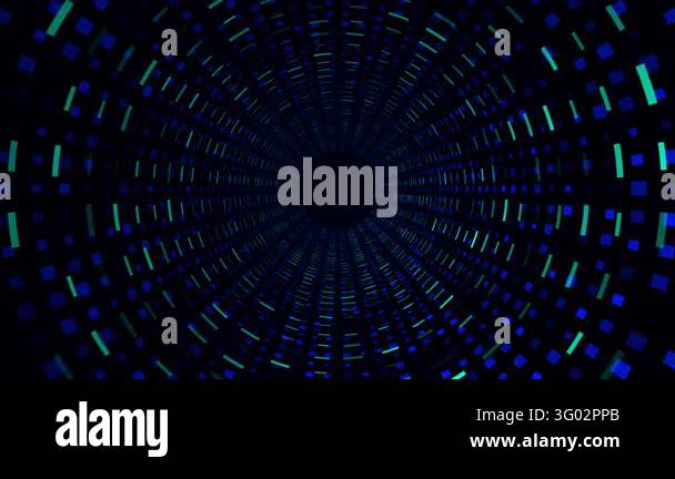 Tunnel digital technology motion graphic background Stock Video Footage ...