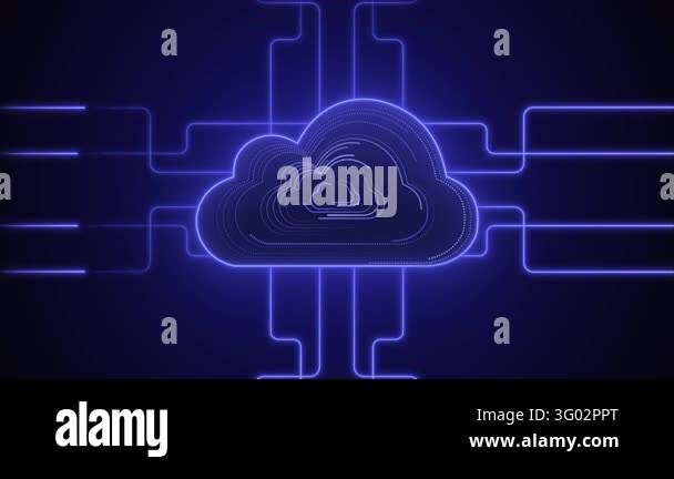Abstract cloud storage digital technology background Stock Video ...