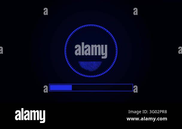 Digital Fingerprint to Access Big Data Video Animation Background Stock ...