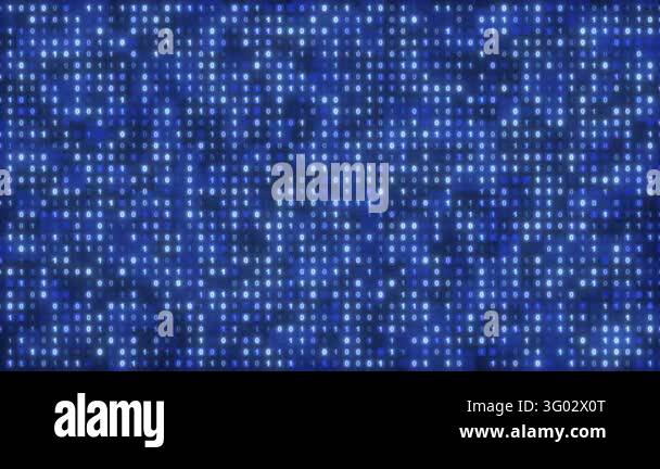 Binary Data Artificial Intelligence Digital Information Flow Scrolling ...