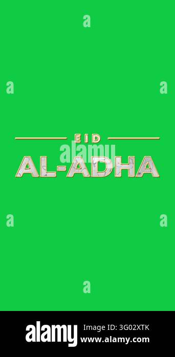 Eid al-Adha white marble bold text animation in a typographic layout on ...