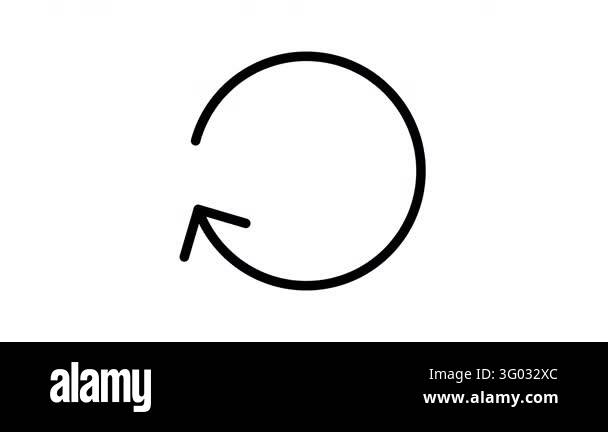 Animated Update Sign Icon Motion Graphic Reload Arrow UI UX Stock Video ...