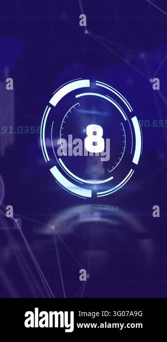 Vertical video: HUD starting countdown counting digits arcs spinning ...