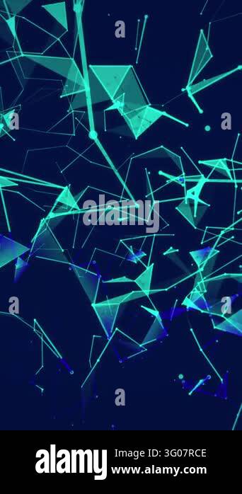 Animation of dots interconnecting with lines and forming triangle ...