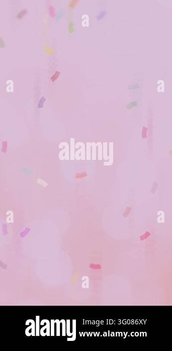 pink pastel color background with confetti. abstract background with ...
