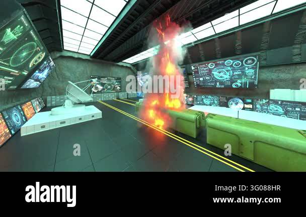 3D rendering of the planetary exploration base Stock Video Footage - Alamy