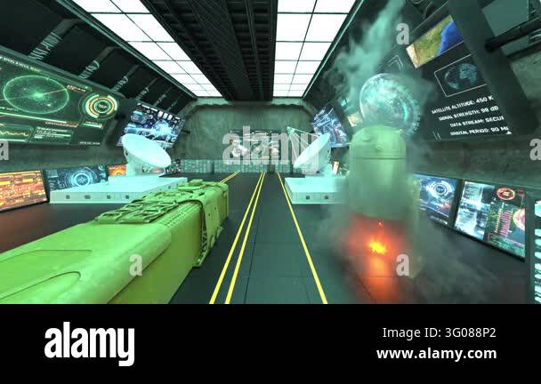 3D rendering of the planetary exploration base Stock Video Footage - Alamy