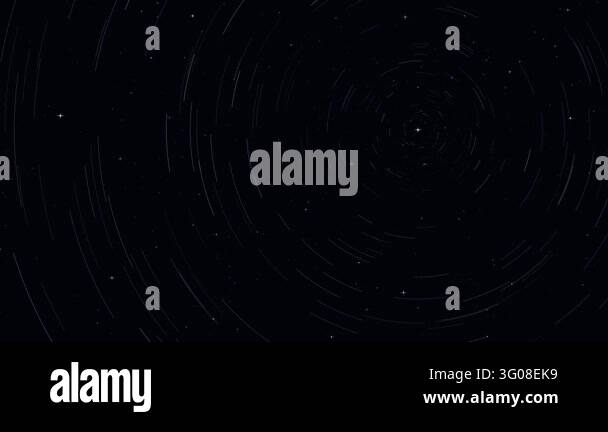 Circular Star Trails in a Cosmic Space Background Stock Video Footage ...