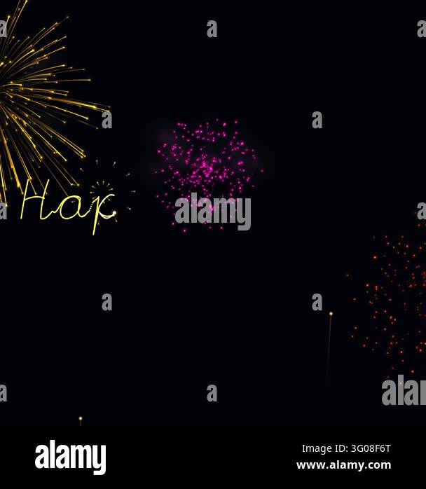 Happy Diwali handwritten gold text reveal animation with colorful pink ...