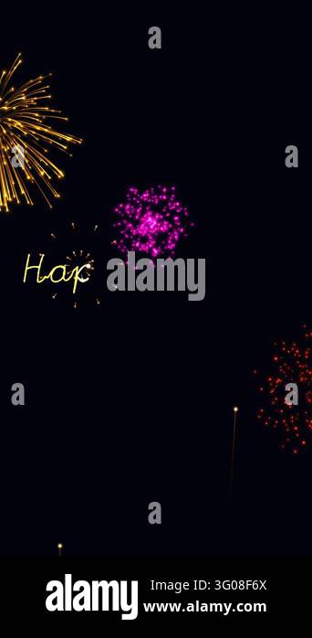 Happy Diwali handwritten gold text reveal animation with colorful pink ...