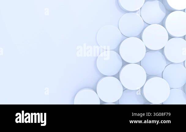 White 3D Circular Discs Background with Copy Space Stock Video Footage ...