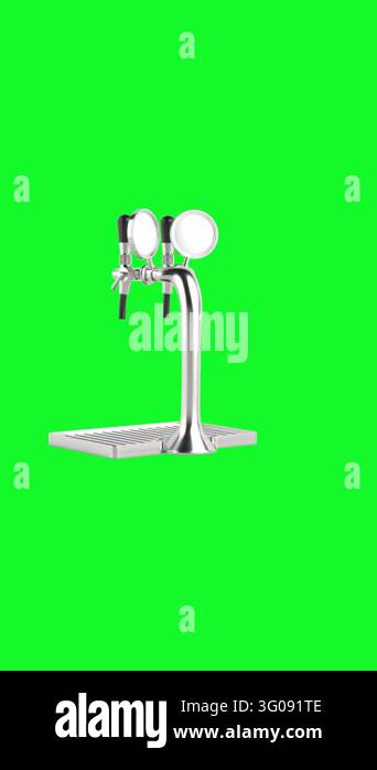 4k Resolution Vertical Video for Social Media: Draft Beer Dispensing ...