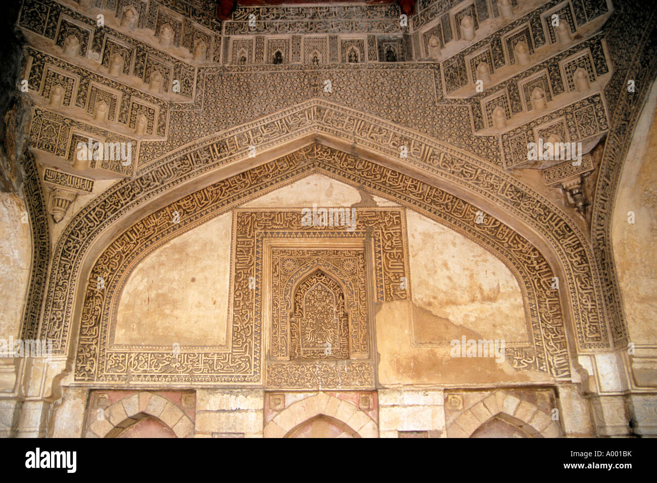 India Delhi Lodi Gardens Bara Gumbad Masjid Mosque Stock Photo