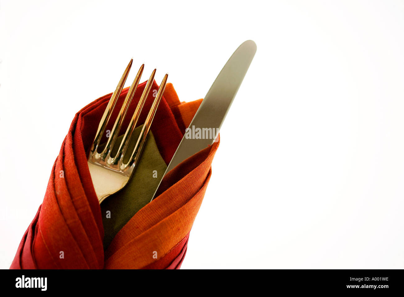 wrap catering silverware silver knife fork spoon utensil kitchen