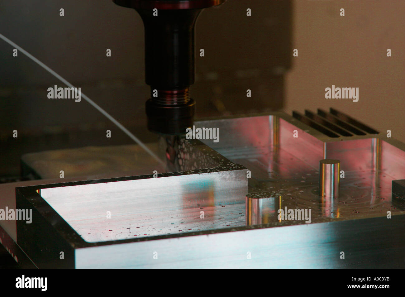 CNC milling of aluminium Stock Photo Alamy