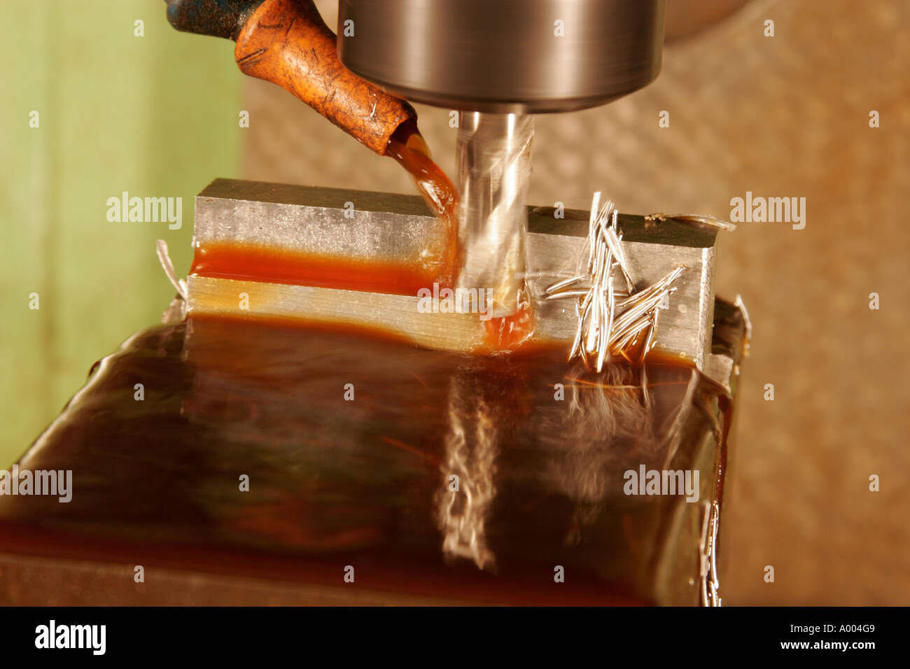 Milling of aluminium Stock Photo Alamy