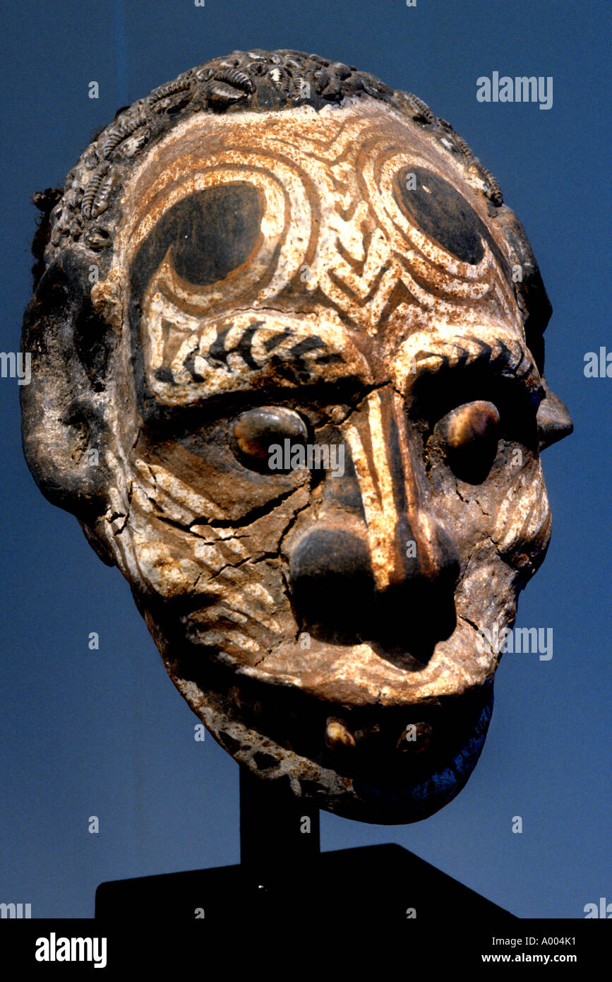 Indonesia Irian Jaya Death Mask Stock Photo