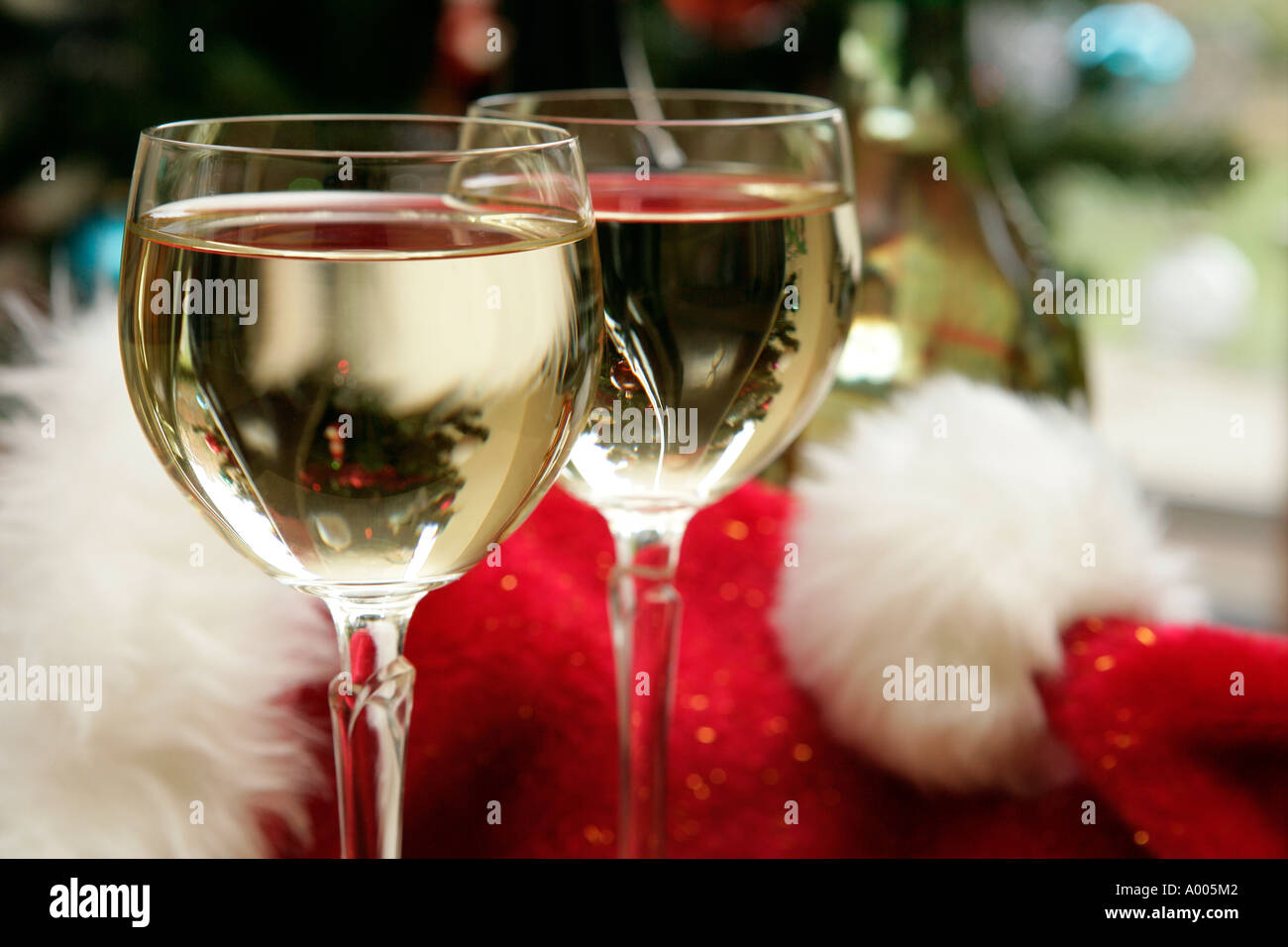 White Wine Glasses Stock Photo Alamy