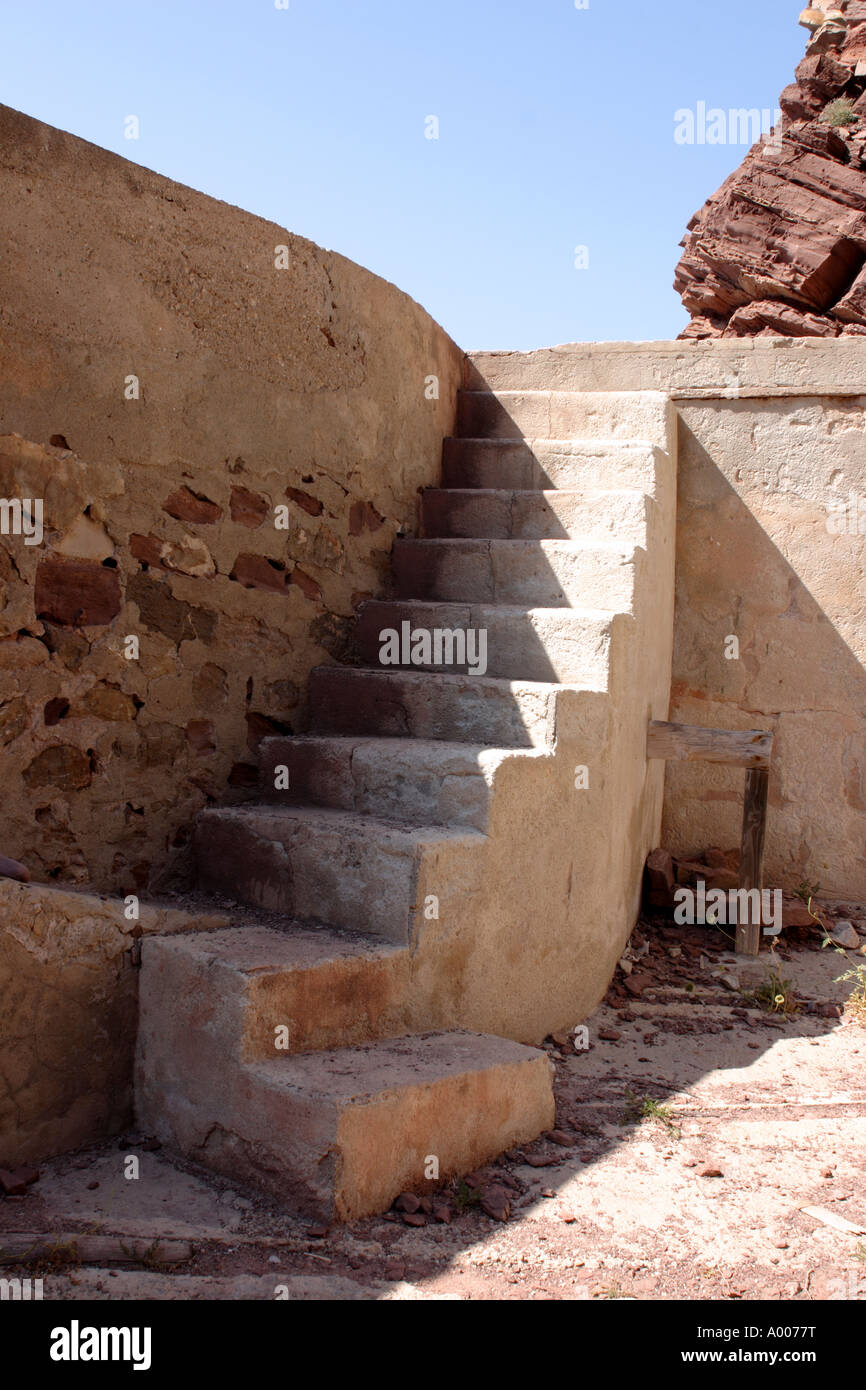 concrete steps into the sun Stock Photo