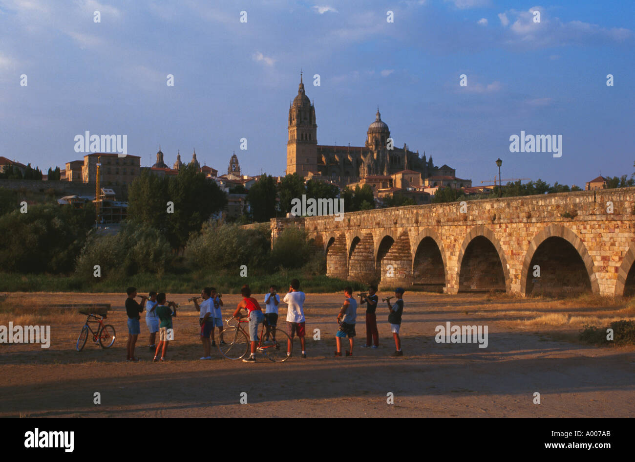 Evening band practice Salamanca Spain Stock Photo