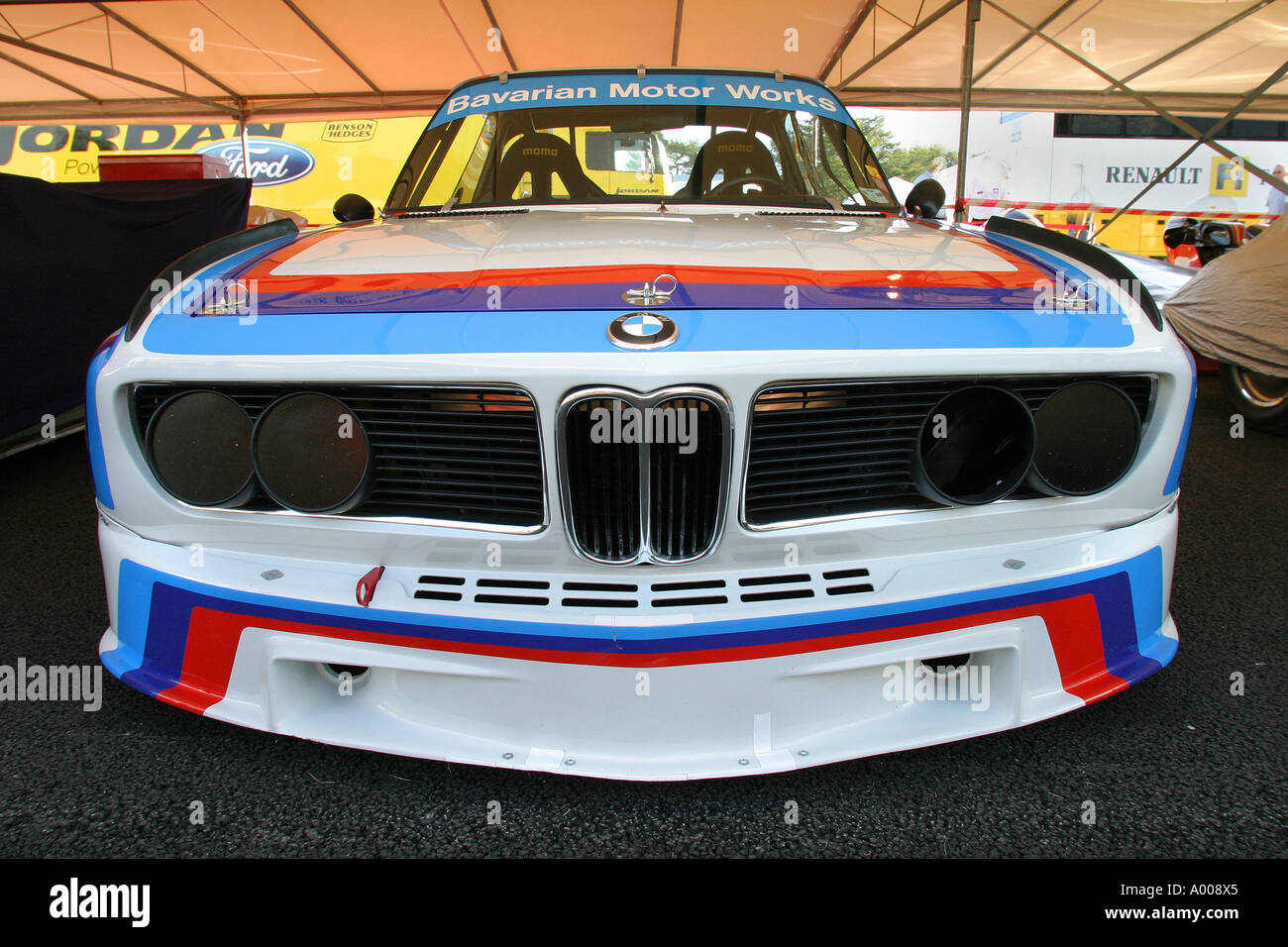 1975 BMW 3.0 CSL 'Batmobile' at Goodwood Festival of Speed, Sussex, UK. Stock Photo