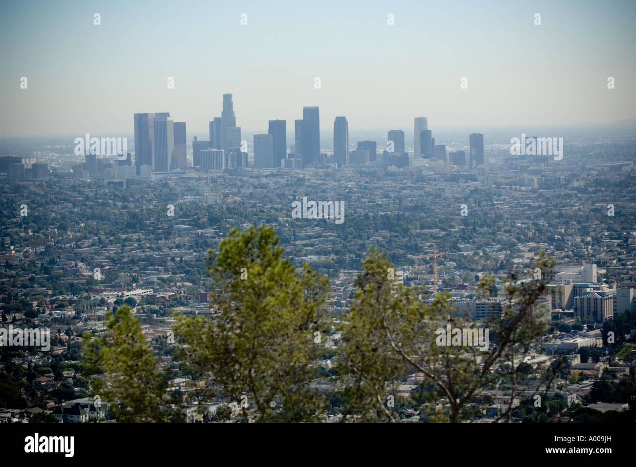 Downtown Los Angeles. View from the Griffith Park Observatory roof ...