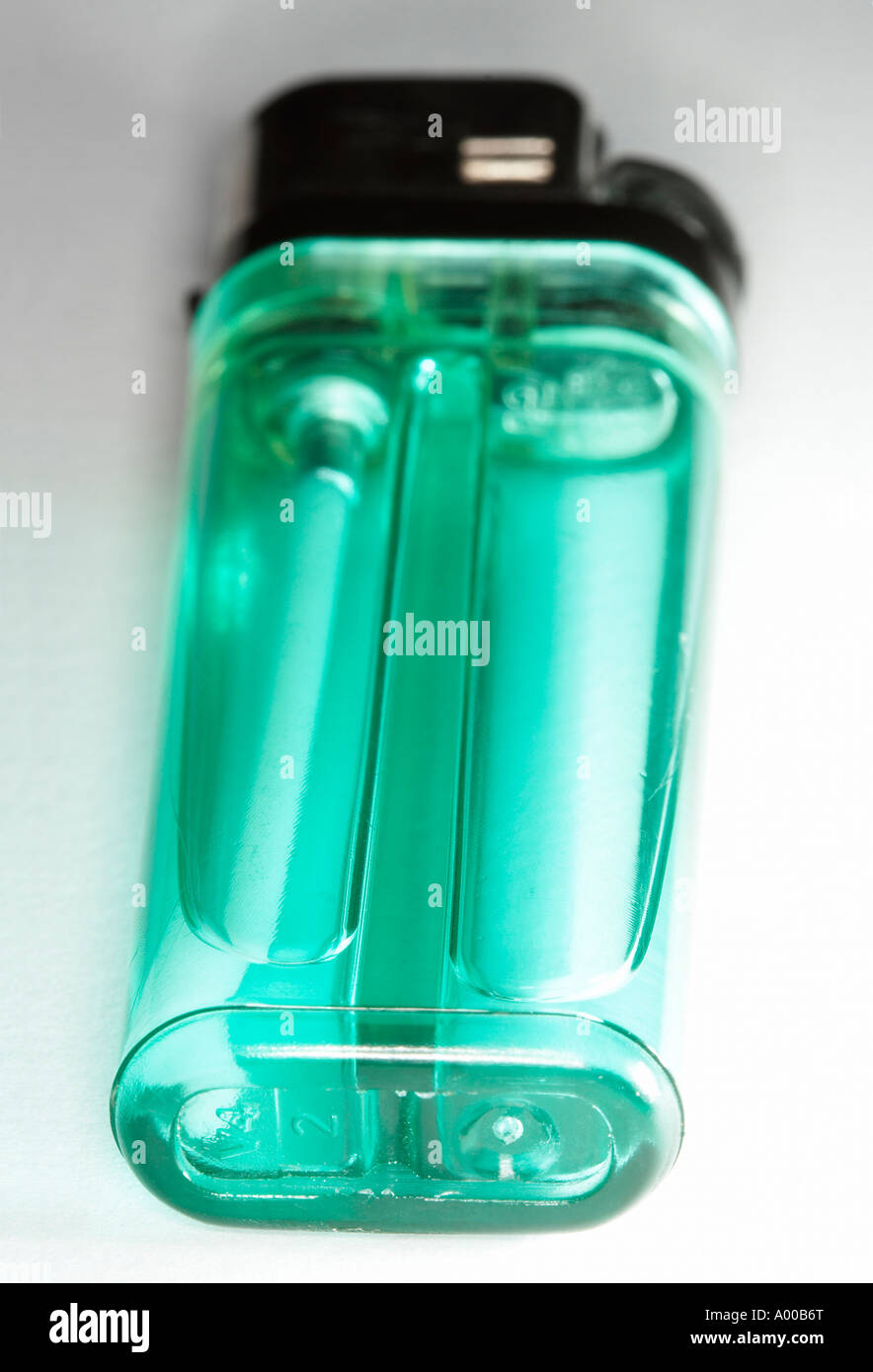 green plastic butane lighter Stock Photo Alamy