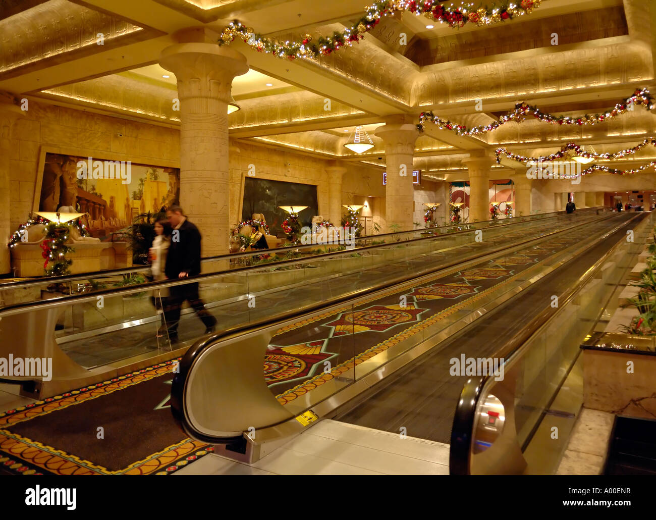 The Moving Walkways Leaving the Luxor Hotel and Casino in Las Vegas