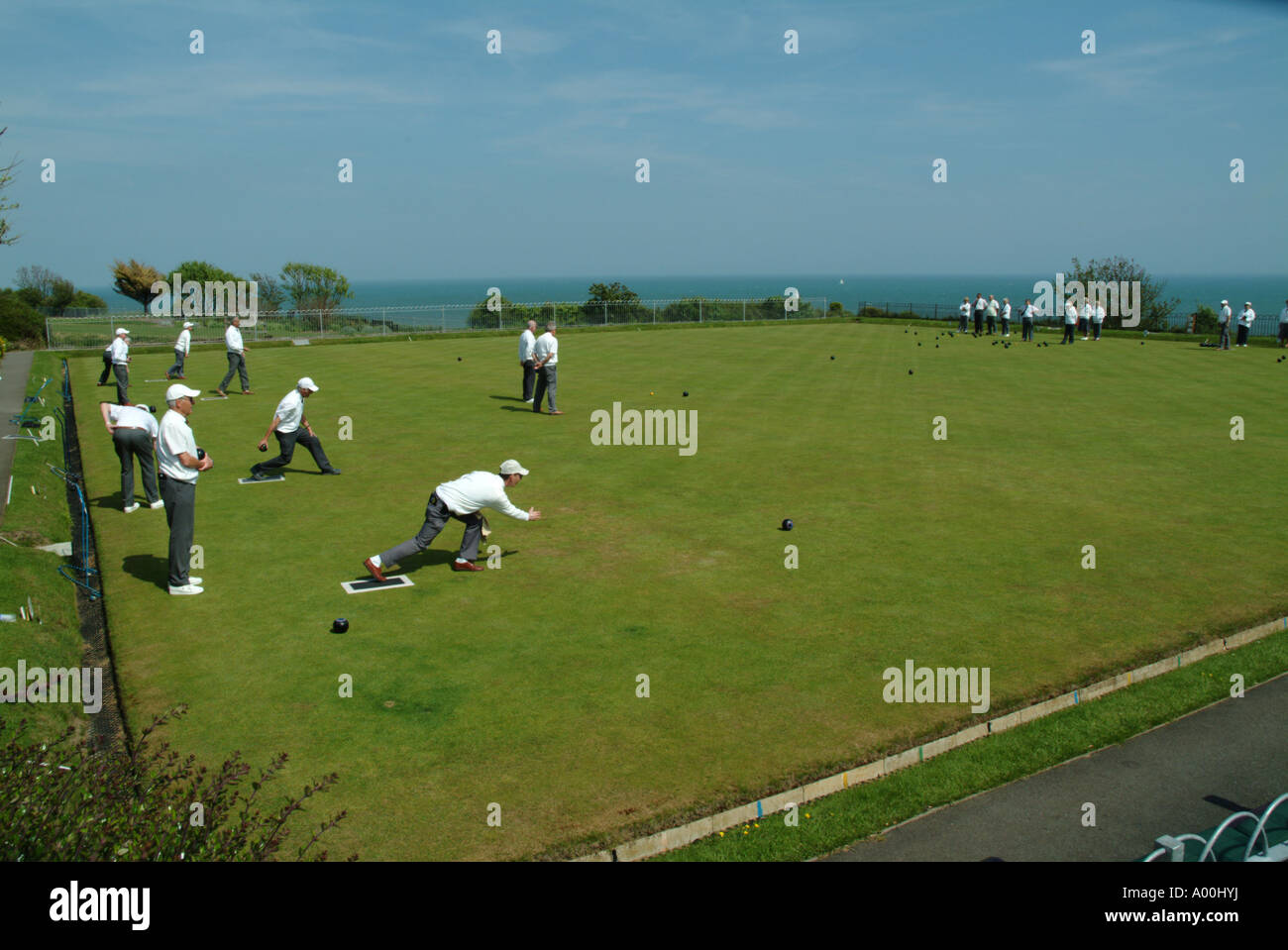 english bowls tournament crown green Stock Photo - Alamy