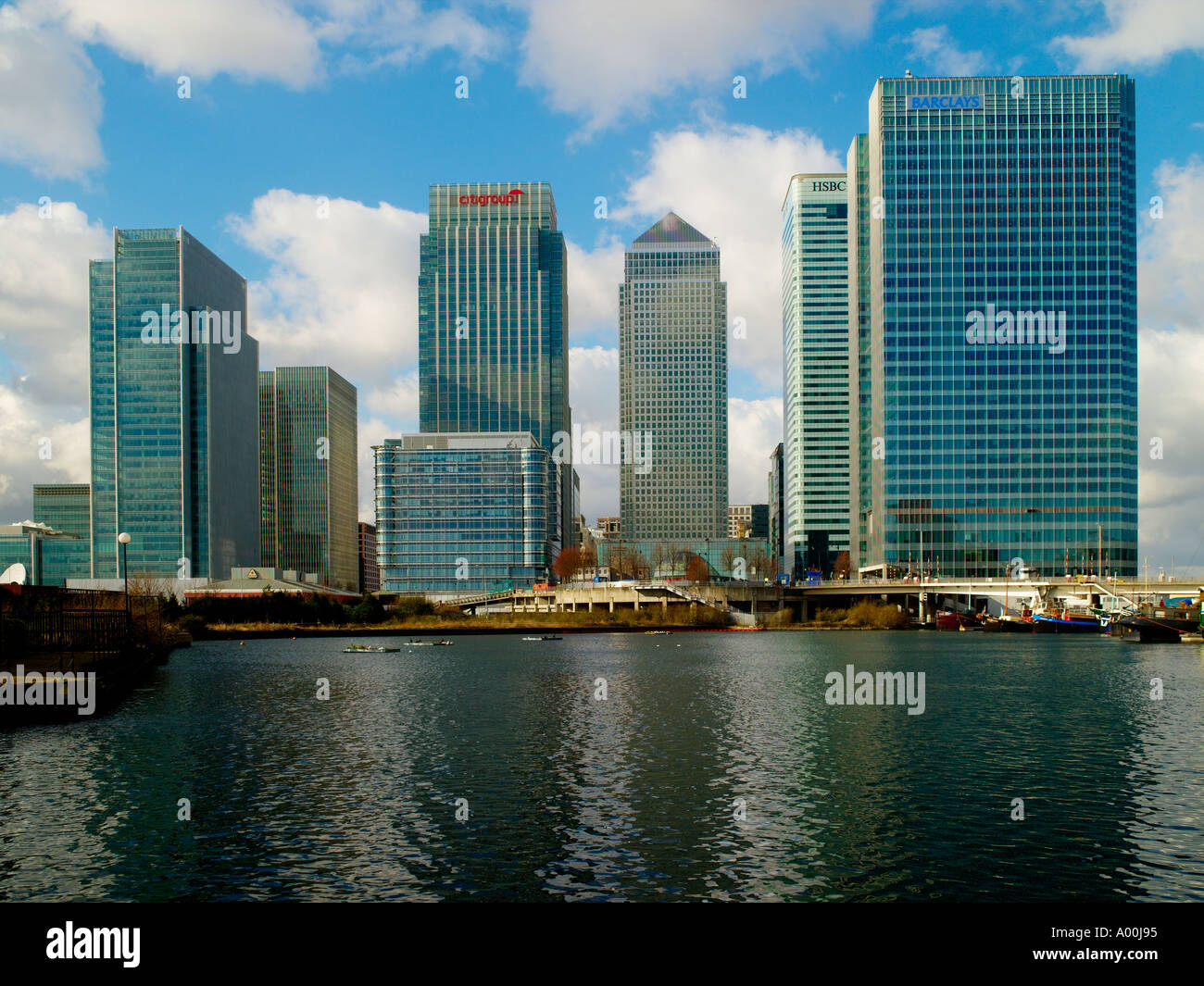 Canary Wharf London Financial centre Stock Photo