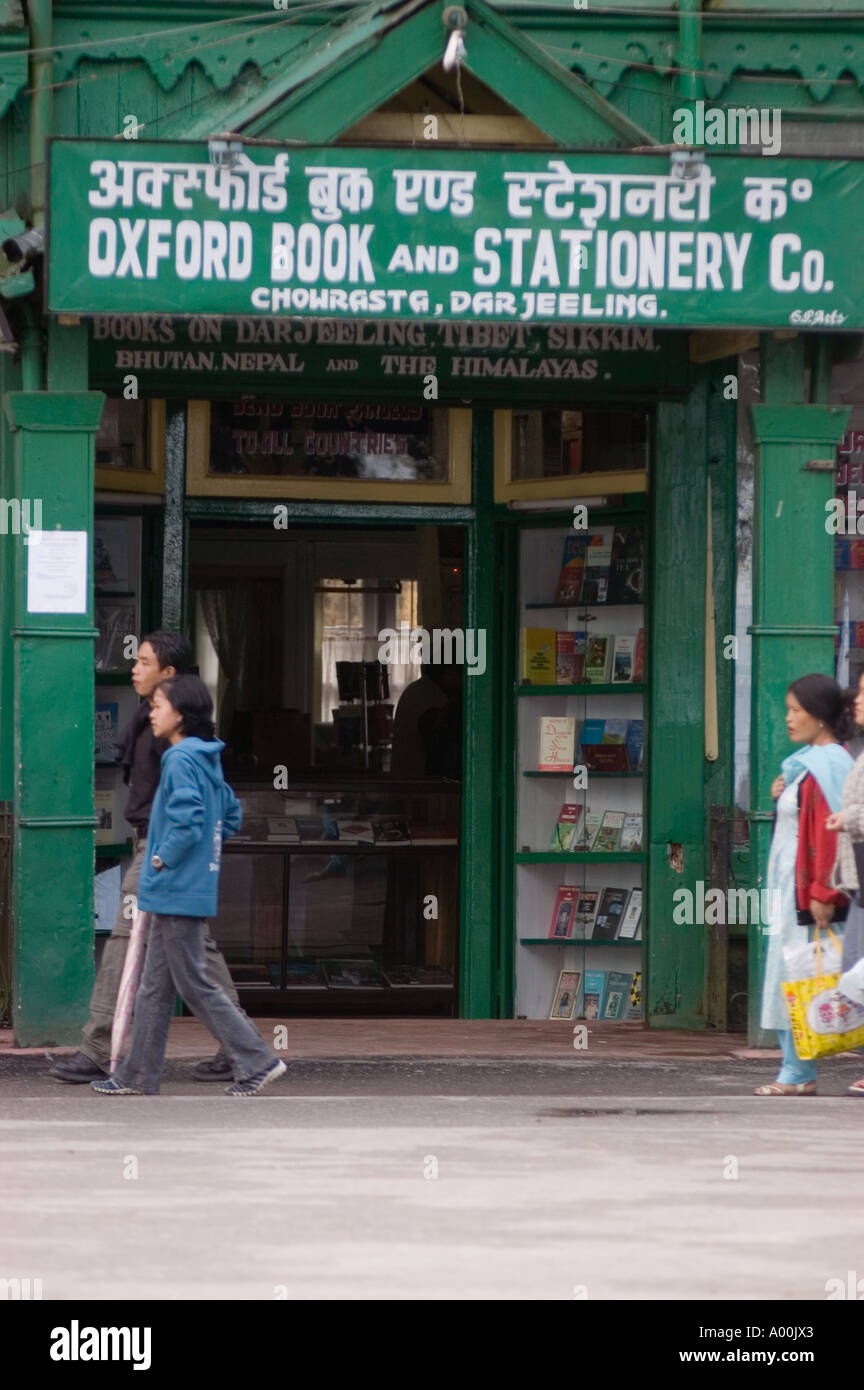 Oxford Book and Stationery shop on Chowrasta square in Darjeeling Stock