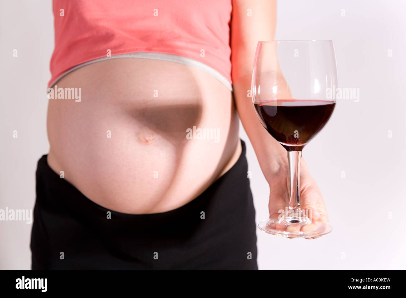 Alcohol & pregnancy Stock Photo