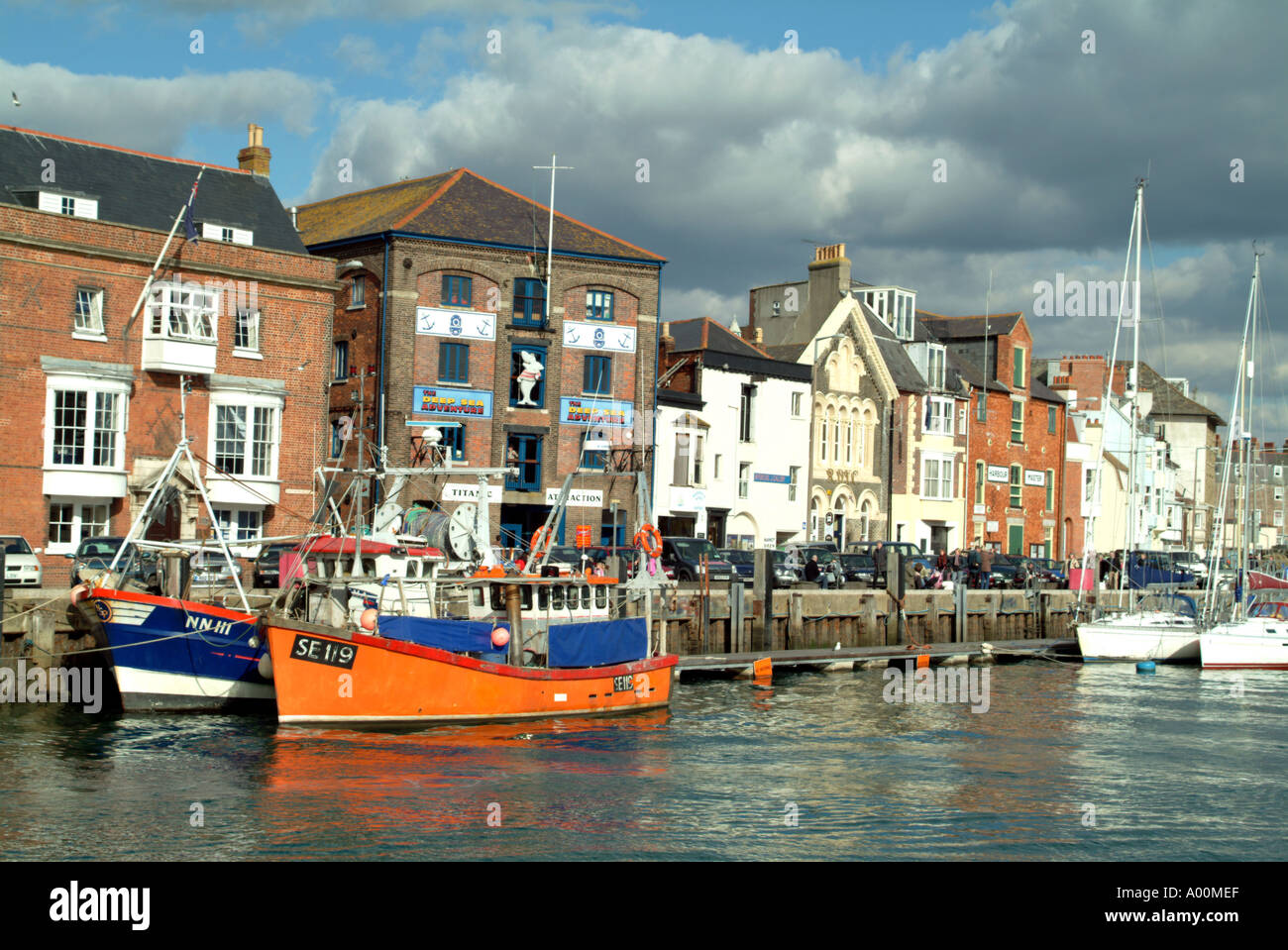 Weymouth Harbour in Dorset southern England UK holiday resort know ...