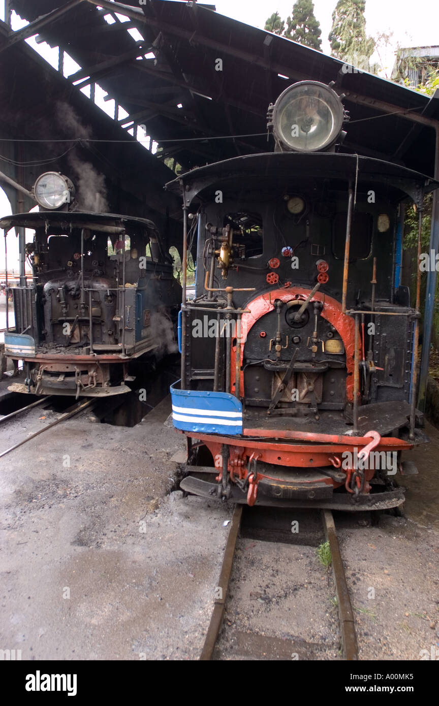 Two Steam Engines Of The Famous Darjeeling Toy Train Inside A Two Steam Engines Of The Famous Darjeeling Toy Train Inside A