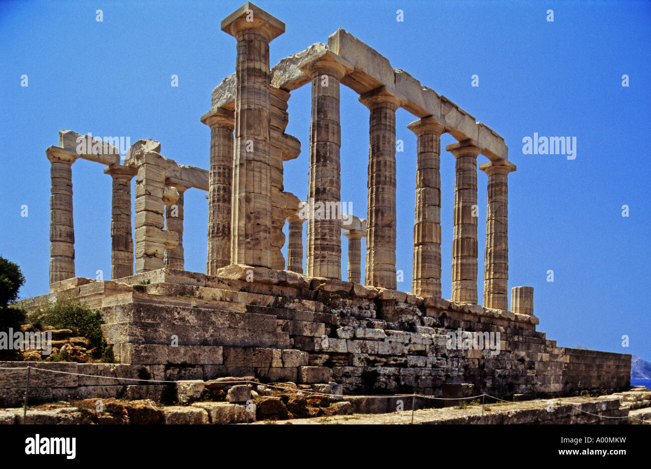 TEMPLE OF POSEIDON CAPE SOUNION GREECE Stock Photo - Alamy