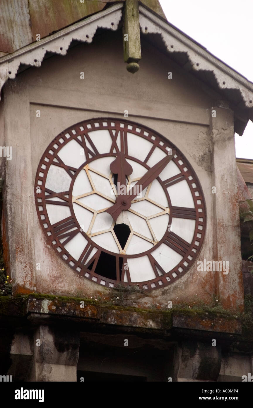 Old British era tower clock on Town Community Hall in Darjeeling West ...